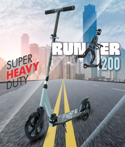 DHANOAS Runner 200 Iron Kick Scooter for Kids of Ages 6-16....